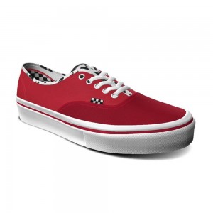 Dámské Classic Vans Customs Závodní Red Skate Authentic Červené | BRXDE1508