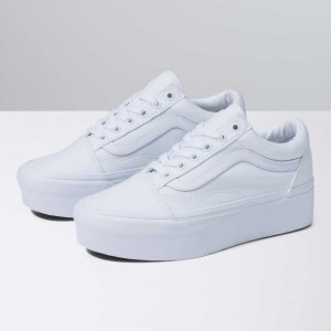 Dámské Classic Vans Old Skool Stackform Bílé | ZNDCL0496