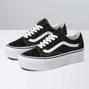 Dámské Classic Vans Old Skool Stackform Černé Bílé | YQWXD5720