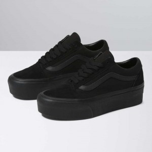 Dámské Classic Vans Old Skool Stackform Černé Černé | PGBQZ2371