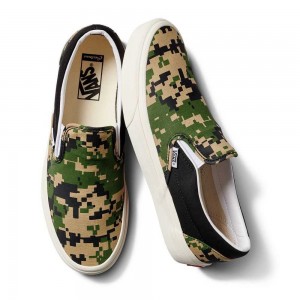 Dámské Slip On Boty Vans Customs Pixel Camo Maskáčové | QCBIH5390