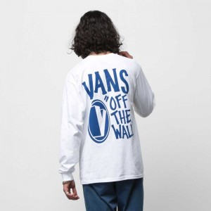 Pánské Tričko Vans Shadow V Long Sleeve Bílé | XDTHQ1763