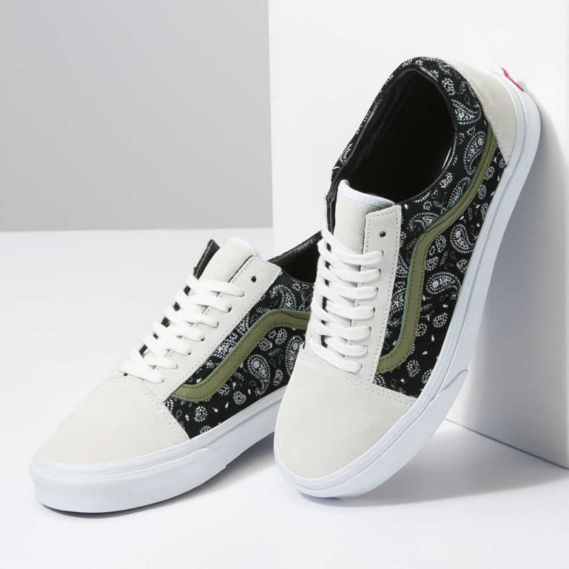 Dámské Classic Vans Old Skool Bílé Černé | IAHFW0293