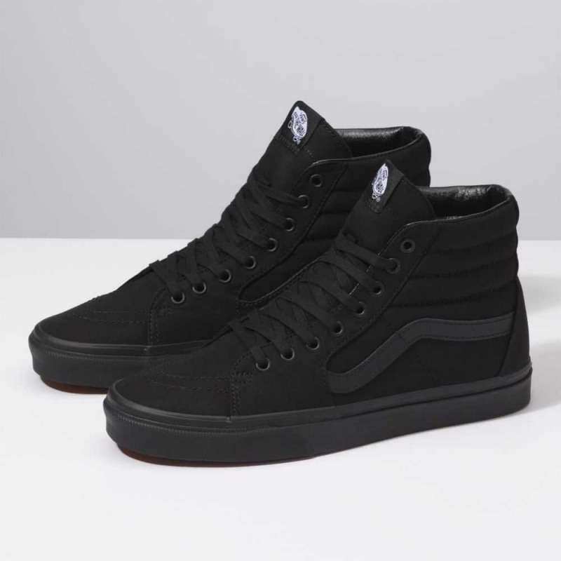 Dámské Classic Vans Sk8-Hi Široké Černé Černé | YTGPD0281