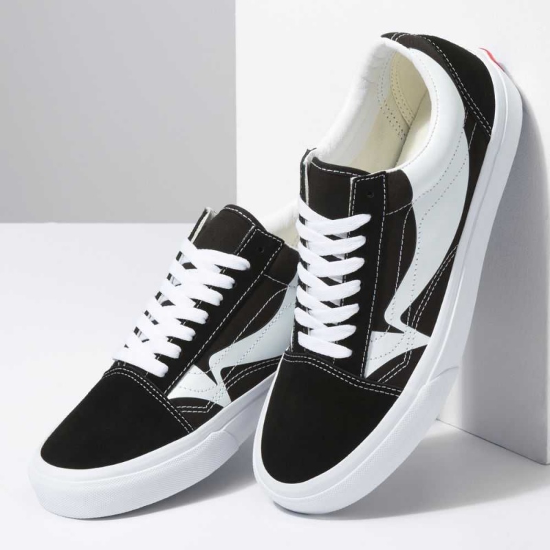 Pánské Classic Vans Warp Old Skool Černé Bílé | RGDWN6927