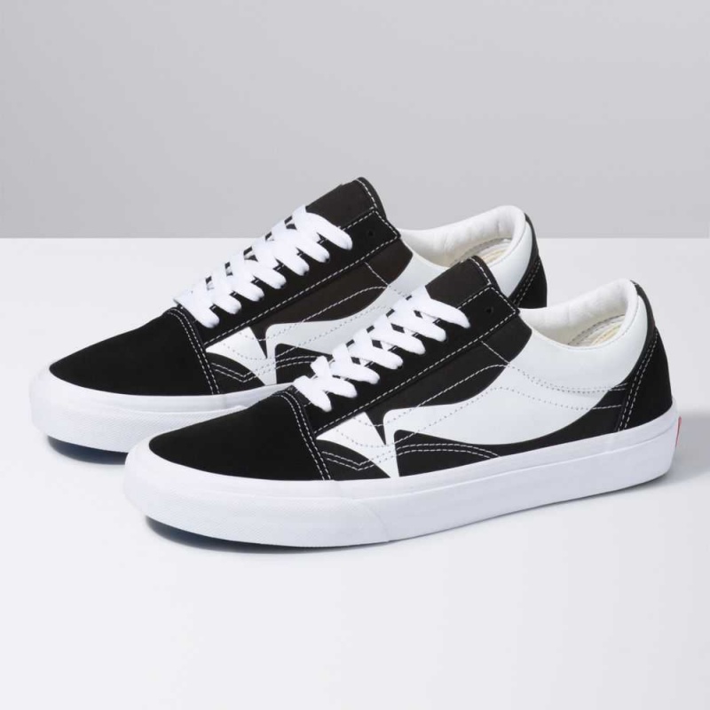 Pánské Classic Vans Warp Old Skool Černé Bílé | RGDWN6927