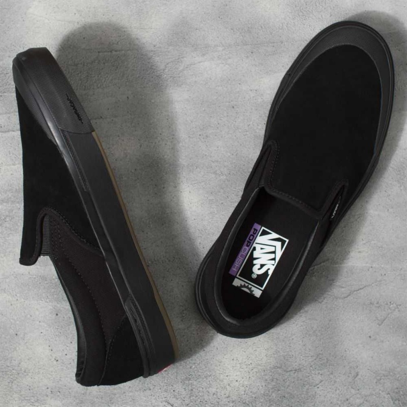 Pánské Skate Boty Vans BMX Slip-On Černé Černé | LMJHS9506