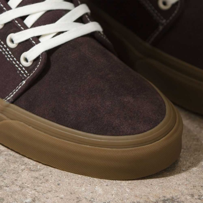 Pánské Skate Boty Vans Semišové Gum Chukka Low Čokolády | CEOFM3529