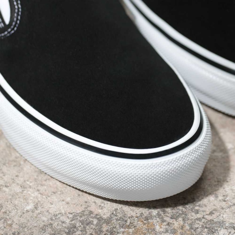 Pánské Slip On Boty Vans Skate Černé Bílé | AYQWE0628