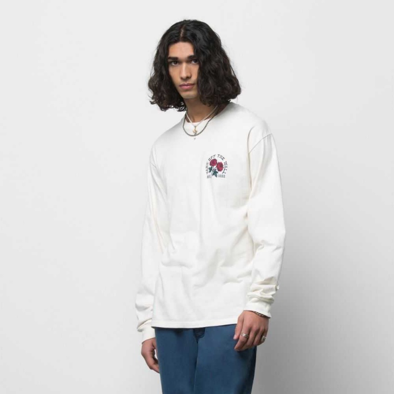 Pánské Tričko Vans Now Is The Time Long Sleeve Bílé | NADQR8250