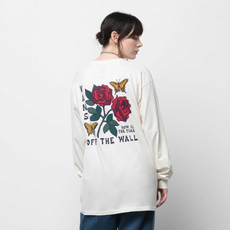 Pánské Tričko Vans Now Is The Time Long Sleeve Bílé | NADQR8250